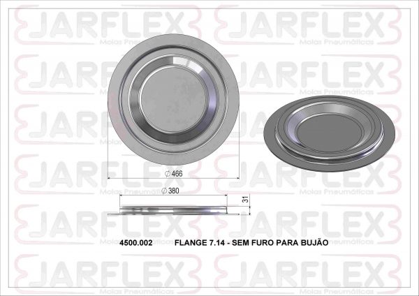 TAPA PARA FUELLE SUSPENSION ST4002 S/AUJERO PARA CONEXION
