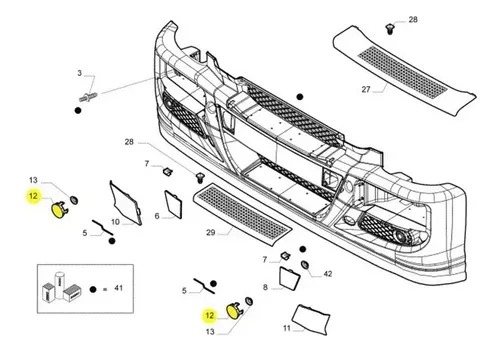 DEFLECTOR DERECHO DE PARAGOLPE IVECO EUROCARGO TECTOR 504258162 504273189                                                                             