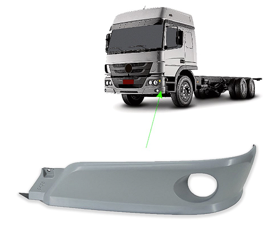 SPOILER M.BENZ ATEGO 2013 EN ADELANTE PARA FAROL IZQUIERDO 9588850325                                                                                 