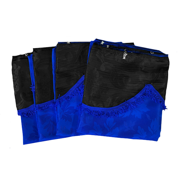 JUEGO CORTINA 4 PIEZAS AZUL HOWO TECHO BAJO                                                                                                           