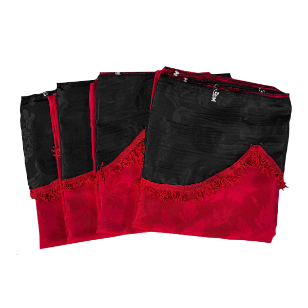 JUEGO DE CORTINA 4 PIEZAS ROJA HOWO TECHO BAJO                                                                                                        