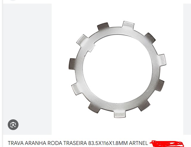 SEGURO ARANDELA ARAÑA MAZA TRASERA VW 16220 83X116 OEM TJG501473                                                                                      