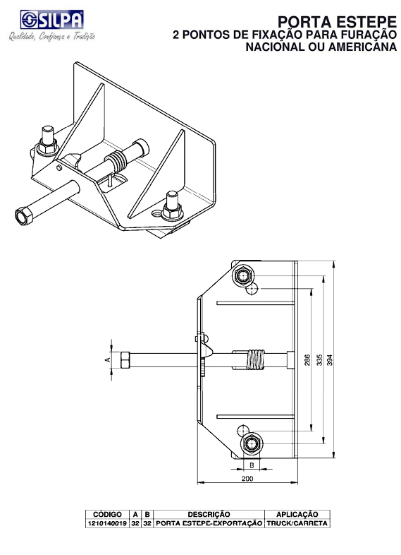 PORTA AUXILIAR 2 TORNILLOS CAMION 22                                                                                                                  