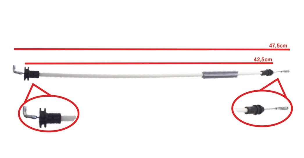 CABLE APERTURA PUERTA IZQUIERDA VW/DELIVERY                                                                                                           