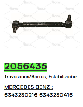 BIELETA MERCEDES BENZ BUS OEM 6343230216 - 6343230416                                                                                                 