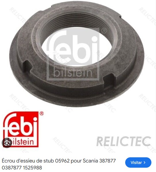 TUERCA PIÑON SCANIA P/G/R  OEM 387877 - 1525988                                                                                                       