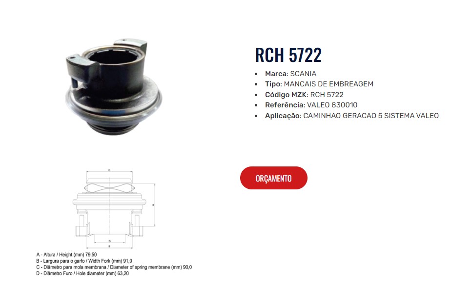 RULEMAN EMBRAGUE SCANIA S4/S5 TIPO VALEO OEM 1499770                                                                                                  