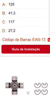 CRUCETA 41.20X126 MB/VW SPL90-1X                                                                                                                      