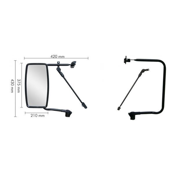 BRAZO TENSOR DE ESPEJO 370MM VW C/U                                                                                                                   