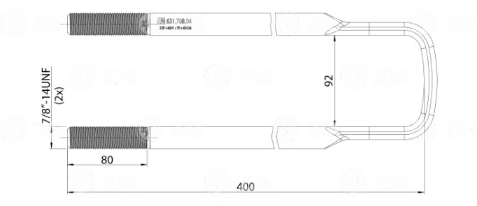 GRAMPA ELASTICO 7/8X92X400 DA S/TUERCAS                                                                                                               