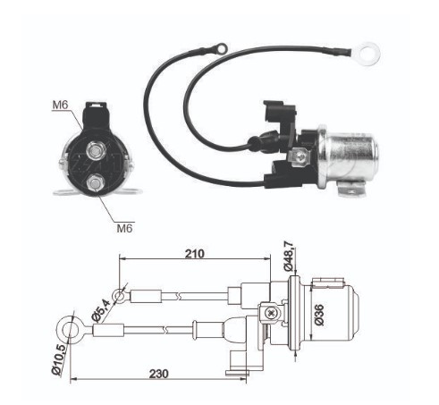 RELEY AUXILIAR ARRANQUE VOLVO FH/FMX 24V OEM 21542660 85013931 85020789                                                                               