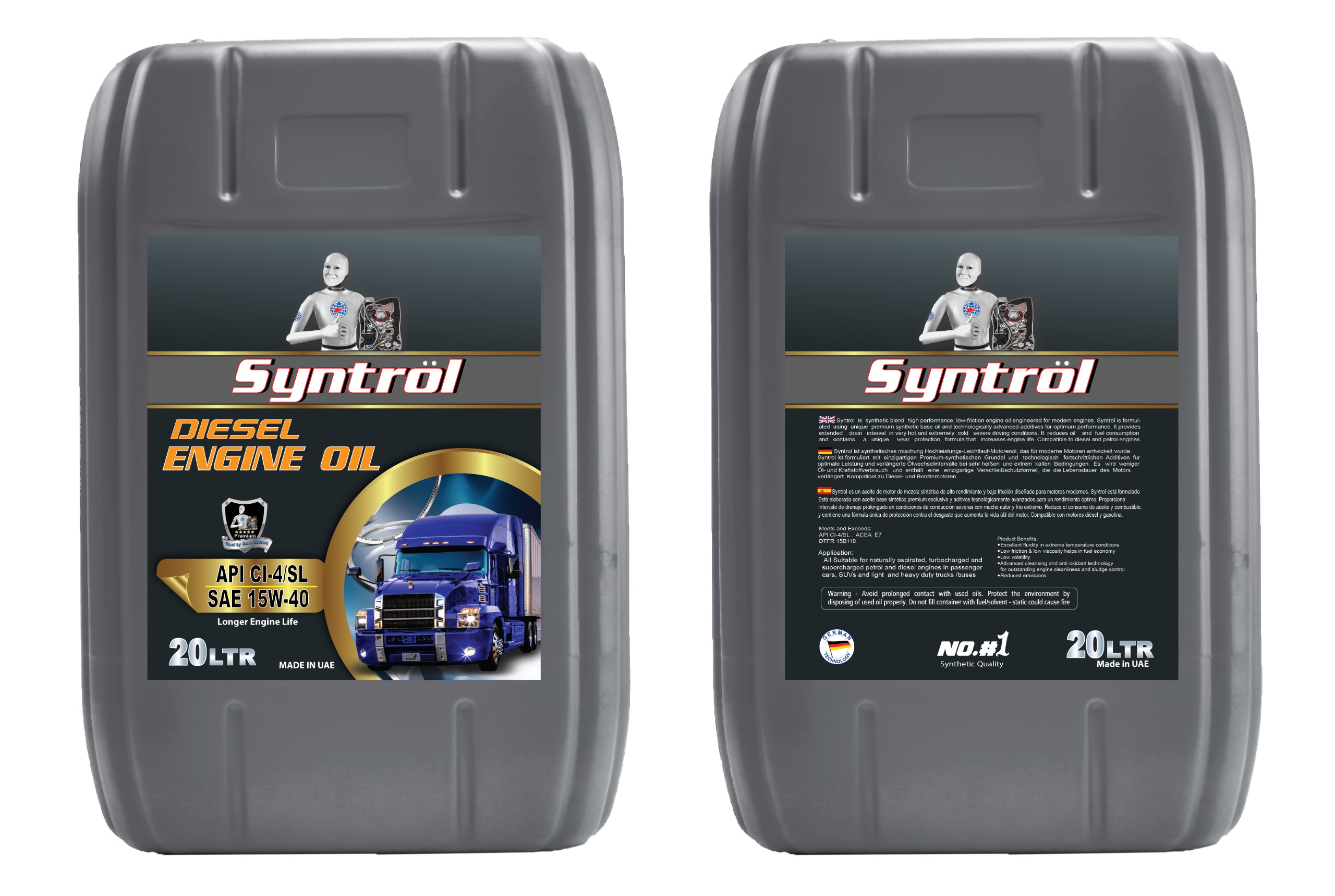 ACEITE 15W40 X 20 LT SYNTROL API CI-4/SL ACEA E7 SEMI SINTETICO                                                                                       
