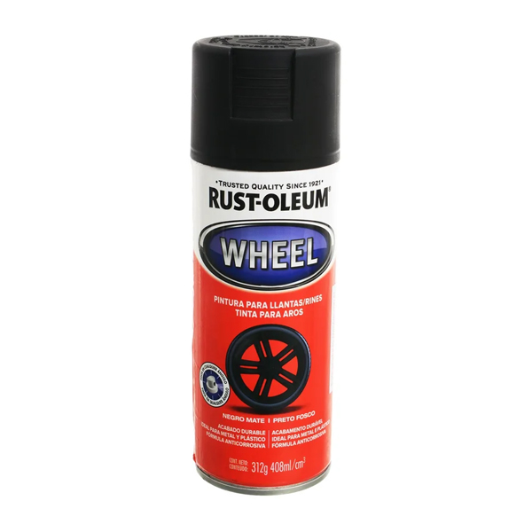 AEROSOL NEGRO MATE PARA LLANTAS RUSTIC OLEUM 312GRS.                                                                                                  