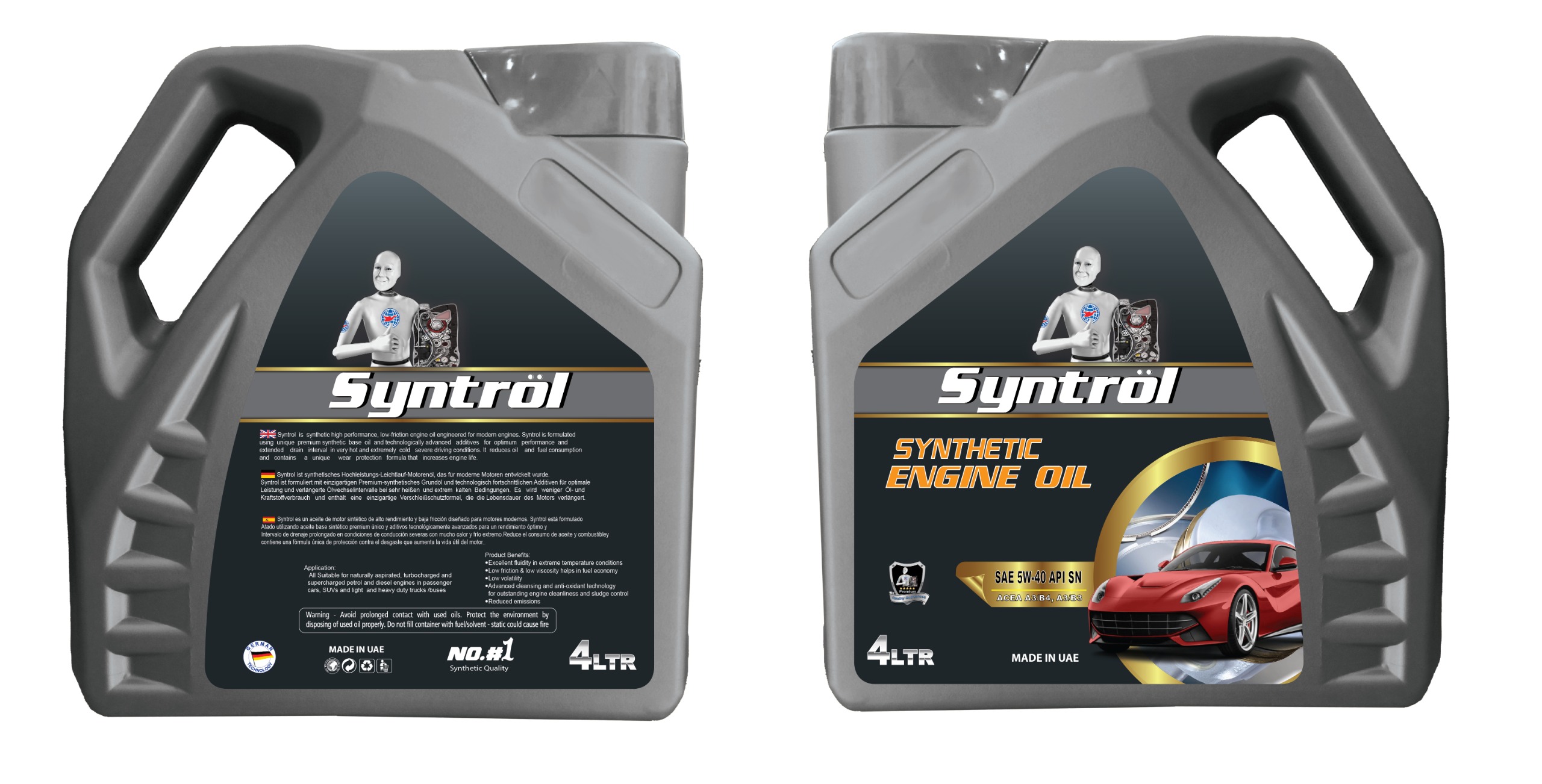 ACEITE 5W40 X 4 LT SYNTROL API SN ACEA A3/B4  -  A3/B3                                                                                                