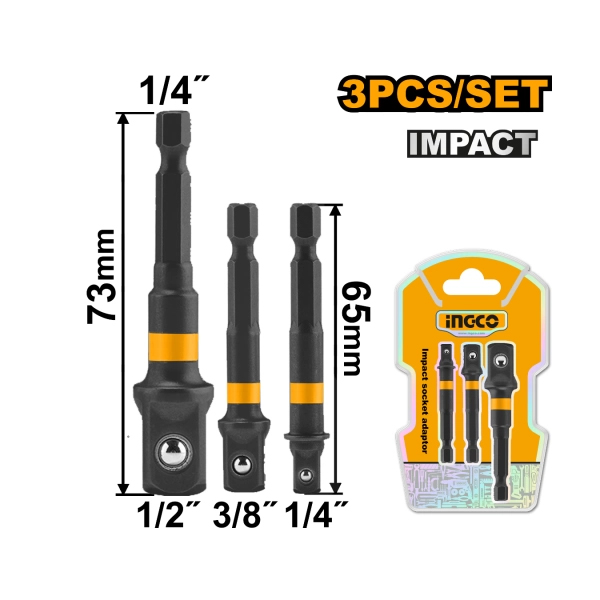 ADAPTADOR DADOS  ENCASTRE 1/4'', 3/8'',1/2''                                                                                                          