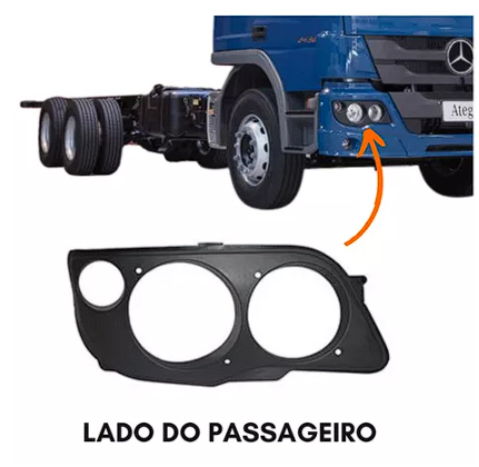 MOLDURA FAROL MERCEDES BENZ ATEGO 2013 EN ADELANTE LADO IZQUIERDO  9588800074                                                                         