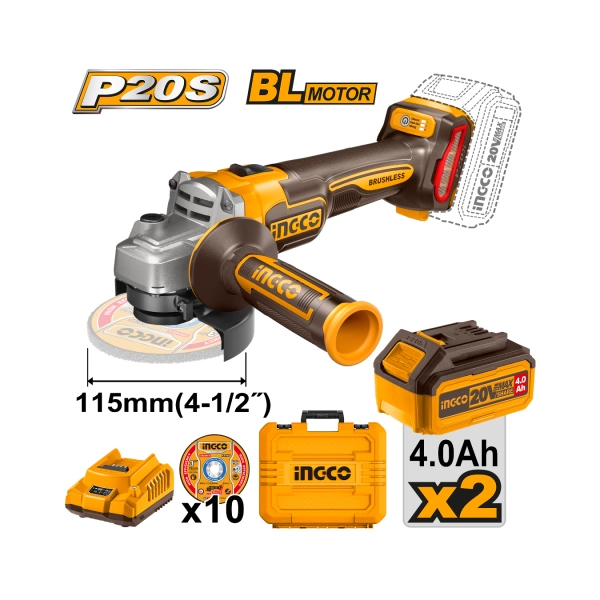 AMOLADORA 20V BRUSHLESS 4 1/2 115M                                                                                                                    