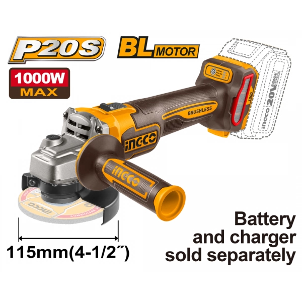 AMOLADORA A BATERIA 20 V P20S SIN BATERIA SIN CARGADOR                                                                                                