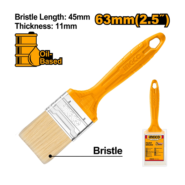 PINCEL MANGO PLASTICO 2.5" INGCO                                                                                                                      