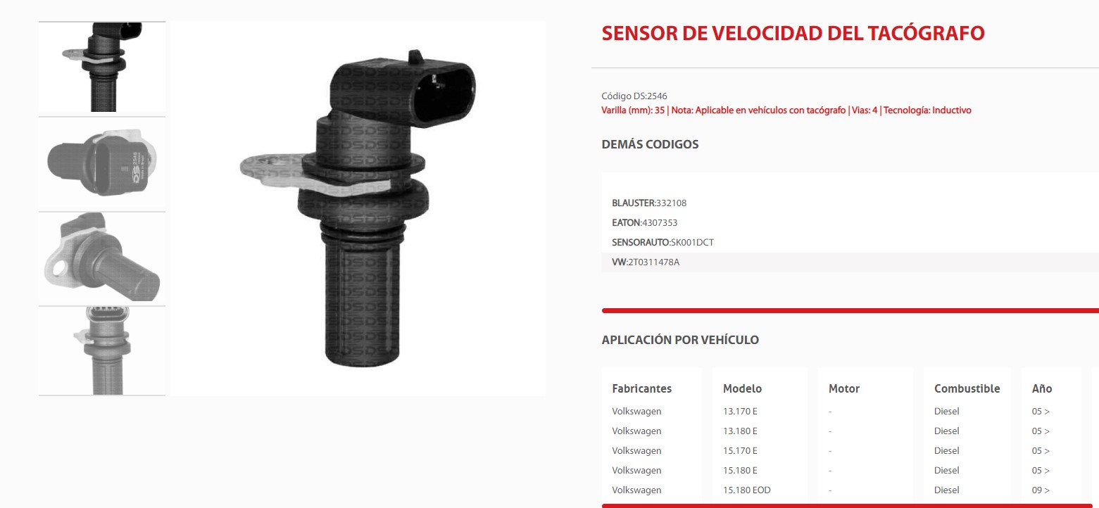 SENSOR VELOCIMETRO VW TODOS 4 TERMINALES OEM 2T0311478A                                                                                               