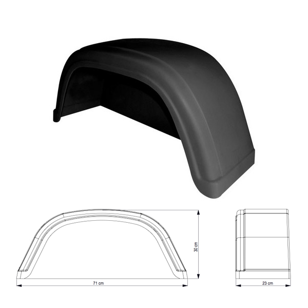 GUARDABARRO TRAILER GRIS                                                                                                                              