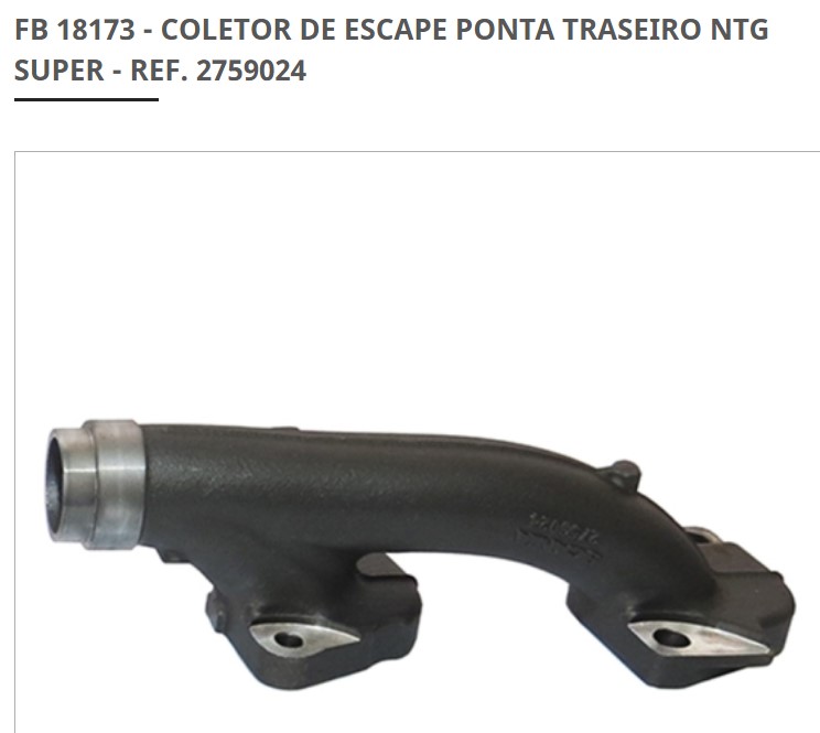 MULTIPLE ESCAPE PUNTA TRASERA SCANIA NTG OEM 2759024