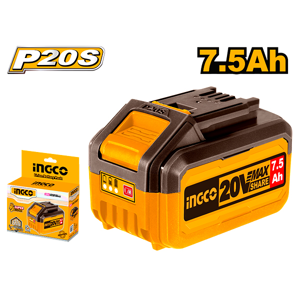 BATERIA LITIO 7.5 AH 20 VOLT INGCO                                                                                                                    
