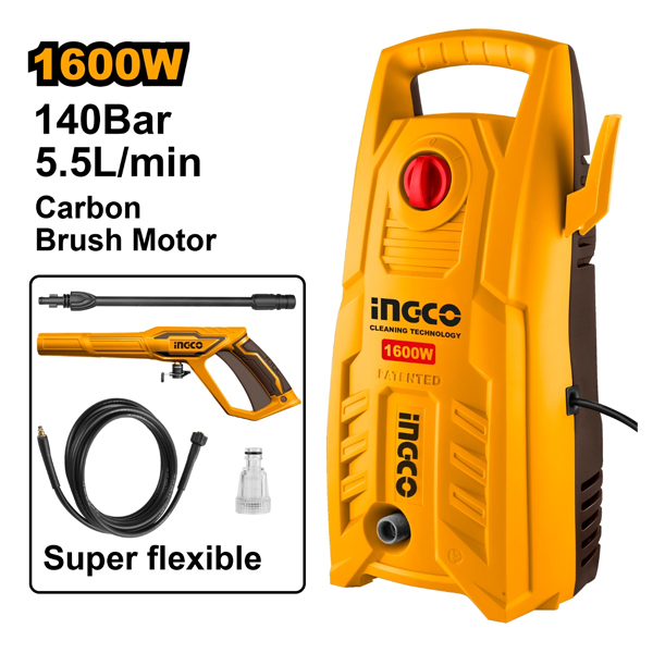 HIDROLAVADORA 140 BAR 1600W INGCO                                                                                                                     
