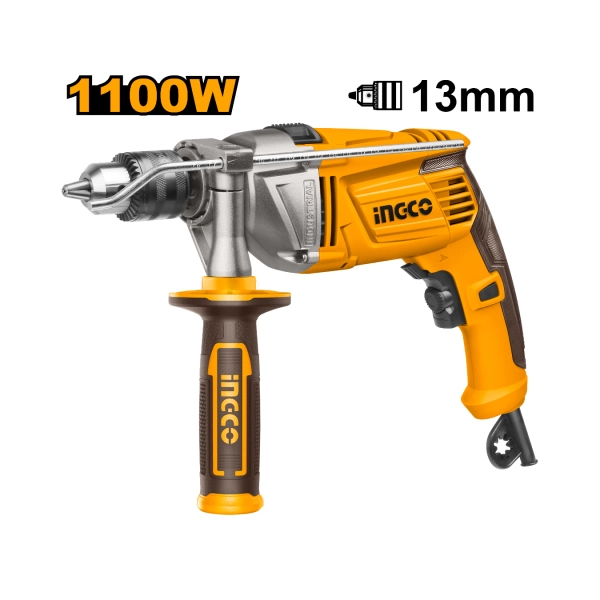 TALADRO 13MM INGCO PERCUTOR 1100 VEL VAÇ                                                                                                              