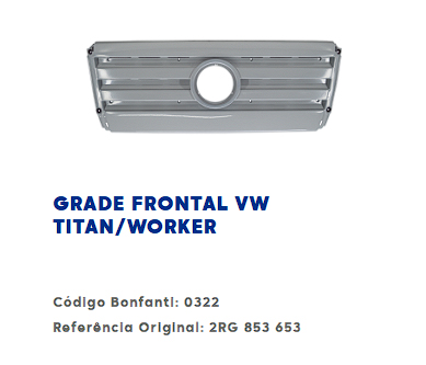 CARETA FRONTAL VW TITAN/WORKER                                                                                                                        
