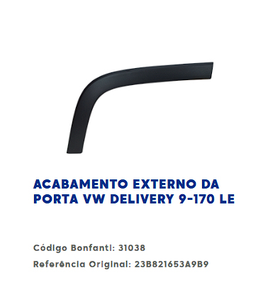 MOLDURA EXTERIOR DE PUERTA VW DELIVERY 9-170 LADO IZQUIERDO                                                                                           