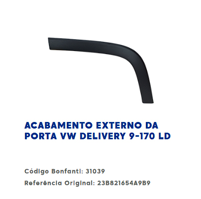 MOLDURA EXTERIOR DE PUERTA VW DELIVERY 9-170 LADO DERECHA                                                                                             
