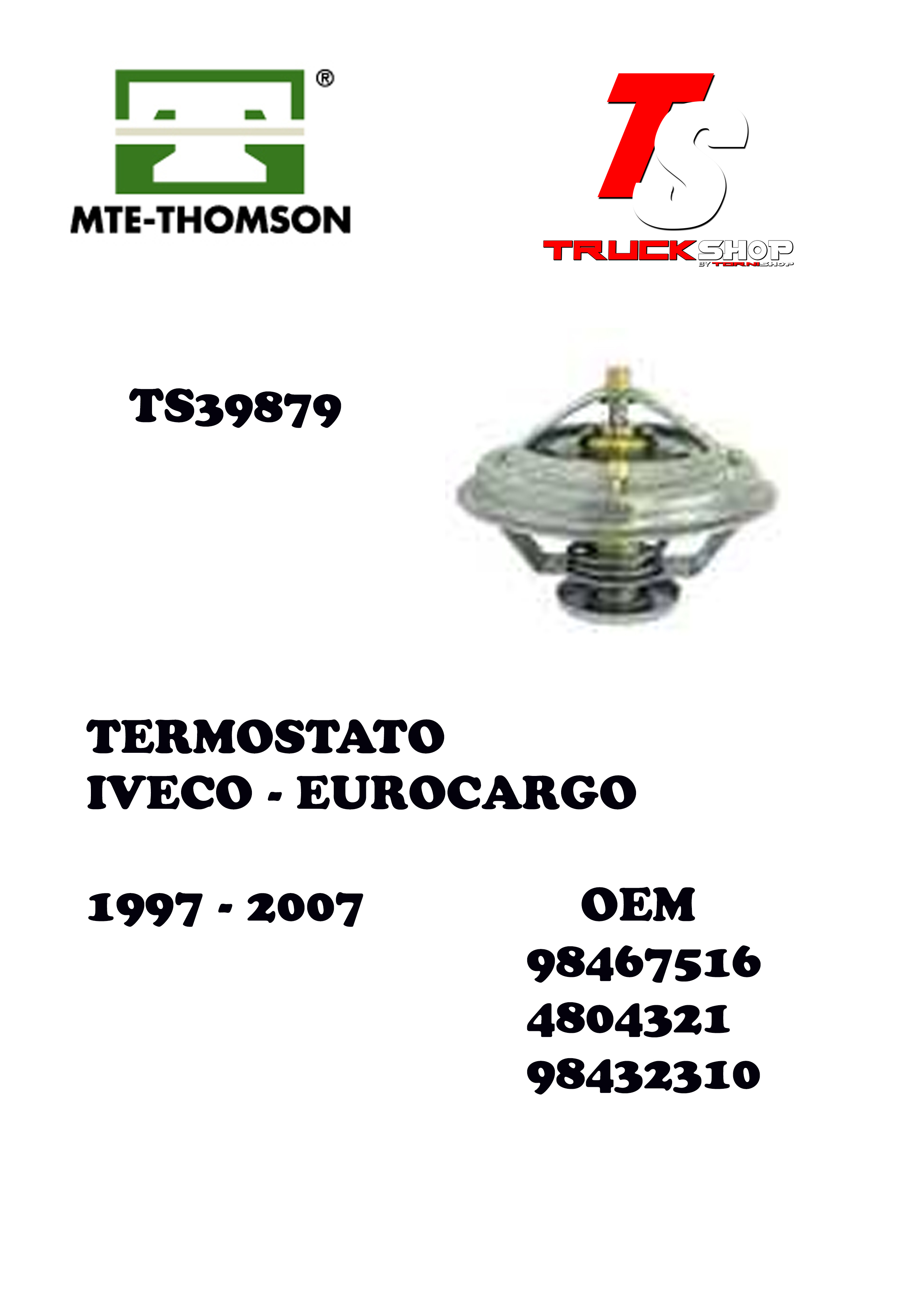 TERMOSTATO EUROCARGO / IVECO                                                                                                                          