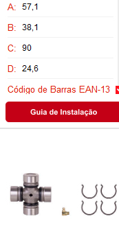 CRUCETA 38X101 MERCEDES BENZ U730 5-12213X 0004101431 ZM3500204                                                                                       