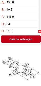 CRUCETA 49.20X157 FORD/MB/SCANIA/VW 5-515X                                                                                                            