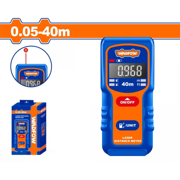 MEDIDOR DE DISTANCIA LASER 40M WADFOW                                                                                                                 