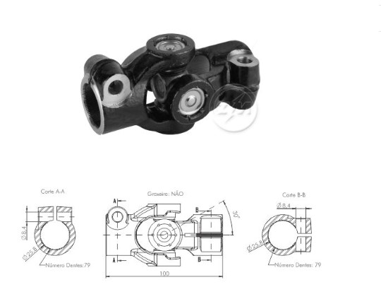 HORQUILLA CRUCETA DIRECCION MERCEDES 316.430.0057 - 344.466.7157 - A344.460.7157                                                                      